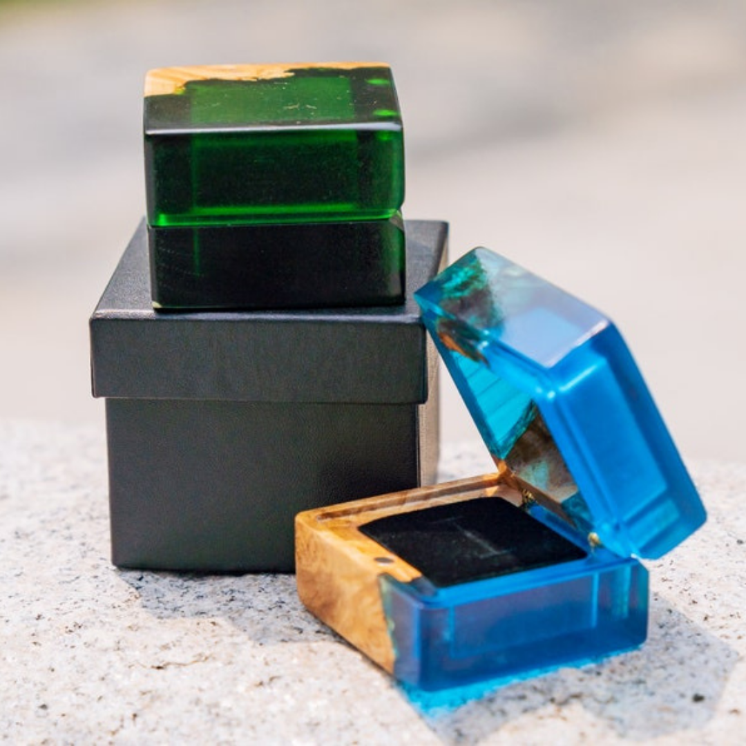 Nature’s Palette Epoxy Ring Box