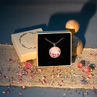 Dried Small Flowers- Floral Art Epoxy Pendant thumbnail