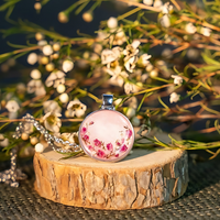 Dried Small Flowers- Floral Art Epoxy Pendant thumbnail