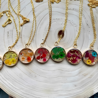 Stainless steel Resin Floral Neckless thumbnail