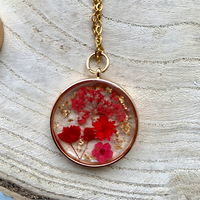 Stainless steel Resin Floral Neckless thumbnail