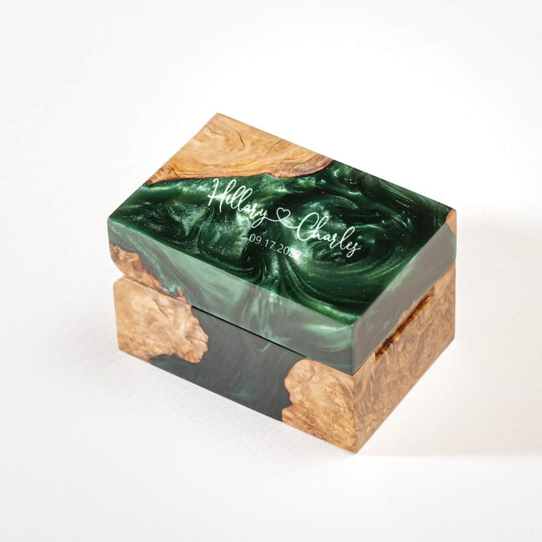 Resin Rainbow Ring Box