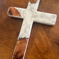 Live Edge Epoxy Cross Sign thumbnail