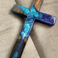 Live Edge Epoxy Cross Sign thumbnail