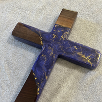Live Edge Epoxy Cross Sign thumbnail