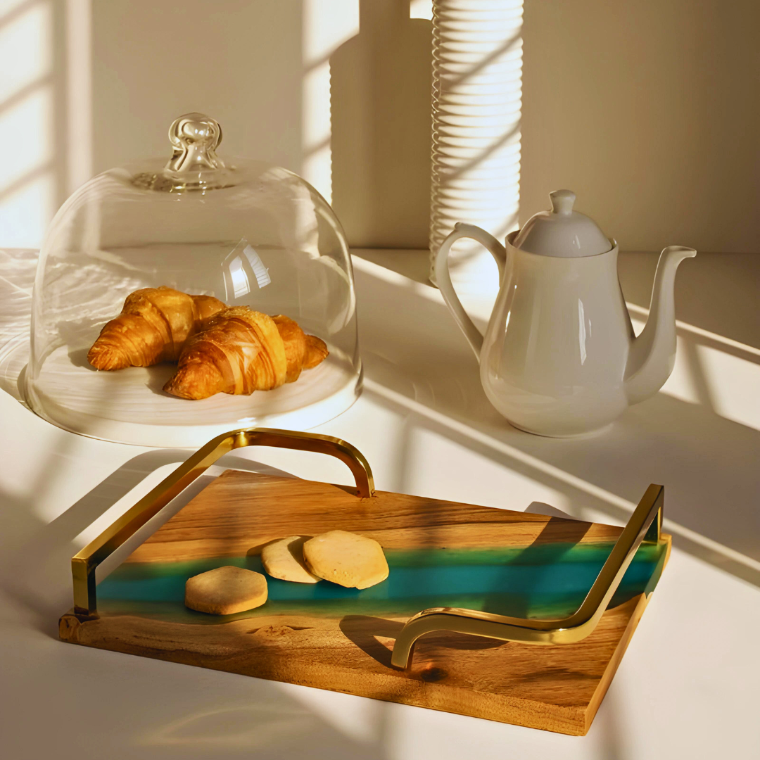 Forest Green Epoxy Resin Tray