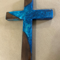 Live Edge Epoxy Cross Sign thumbnail