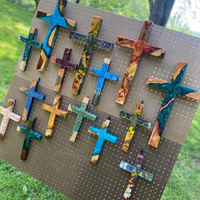 Live Edge Epoxy Cross Sign thumbnail