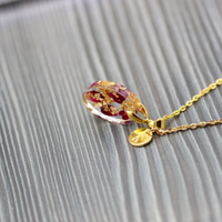 Custom made with Letter- Floral Art Epoxy Pendant thumbnail