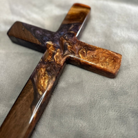 Live Edge Epoxy Cross Sign thumbnail