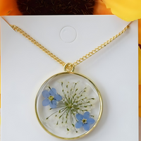 Crystal  Epoxy Resin Floral Neckless thumbnail