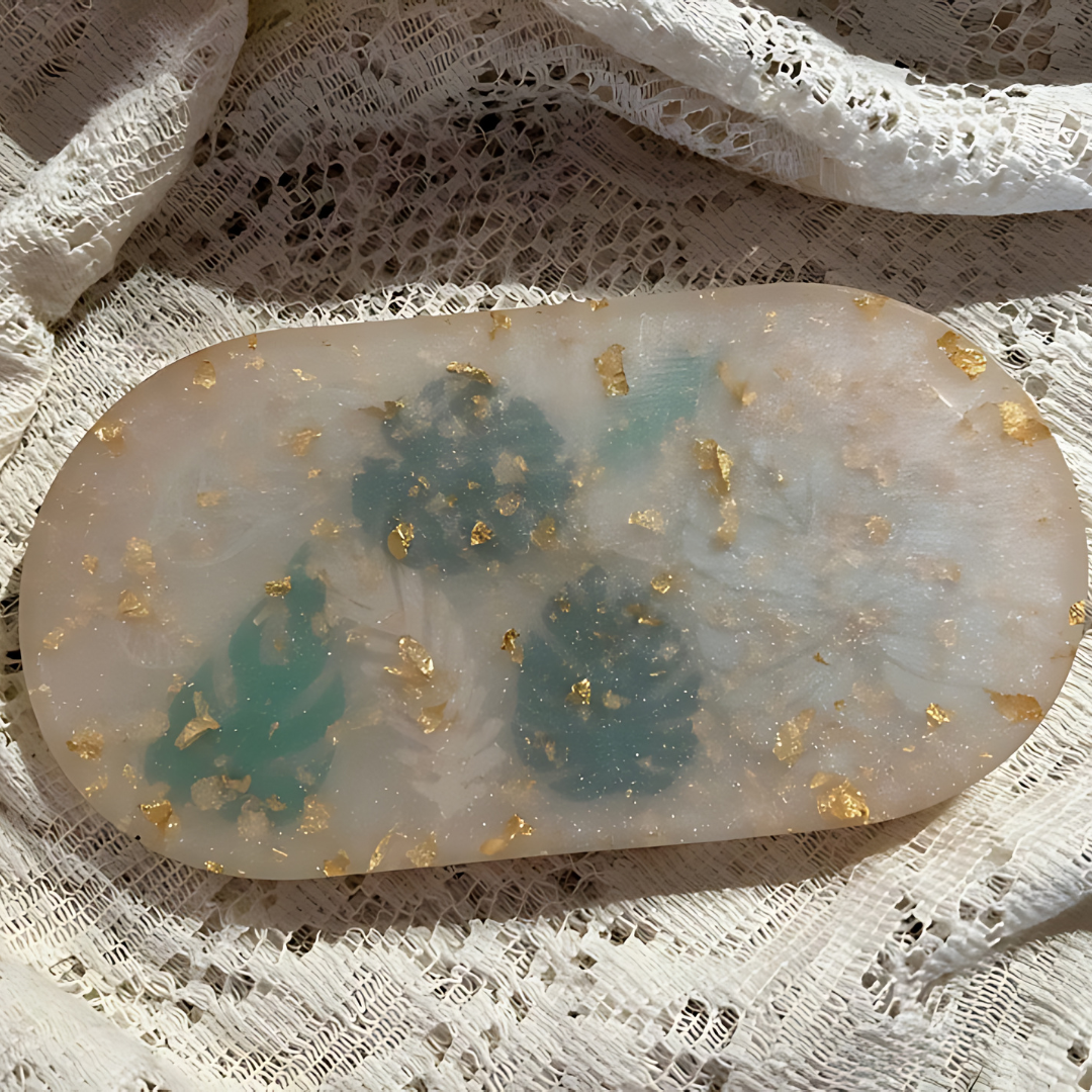 Tropical Leaf Jewelry Resin Tray