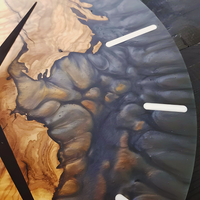 FlameNight Epoxy Resin Clock thumbnail
