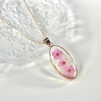 Forget Me Not Resin Flower Necklace thumbnail