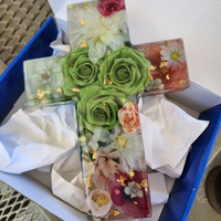 Silk Flowers Epoxy Cross Signs thumbnail