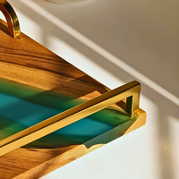 Forest Green Epoxy Resin Tray thumbnail