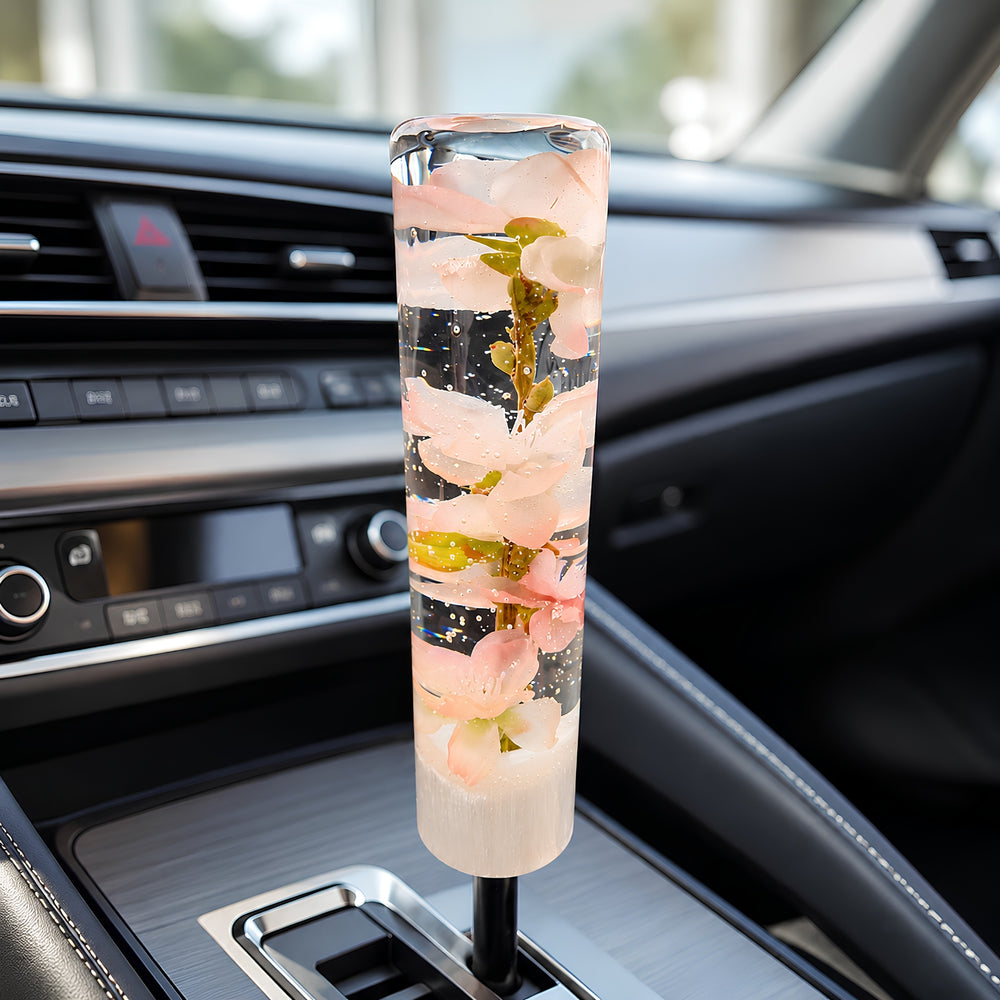 Peachy-Pink Cherry Blossoms 6 Inch Shift Knobs