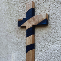 Blue Epoxy Faith Cross Sign thumbnail
