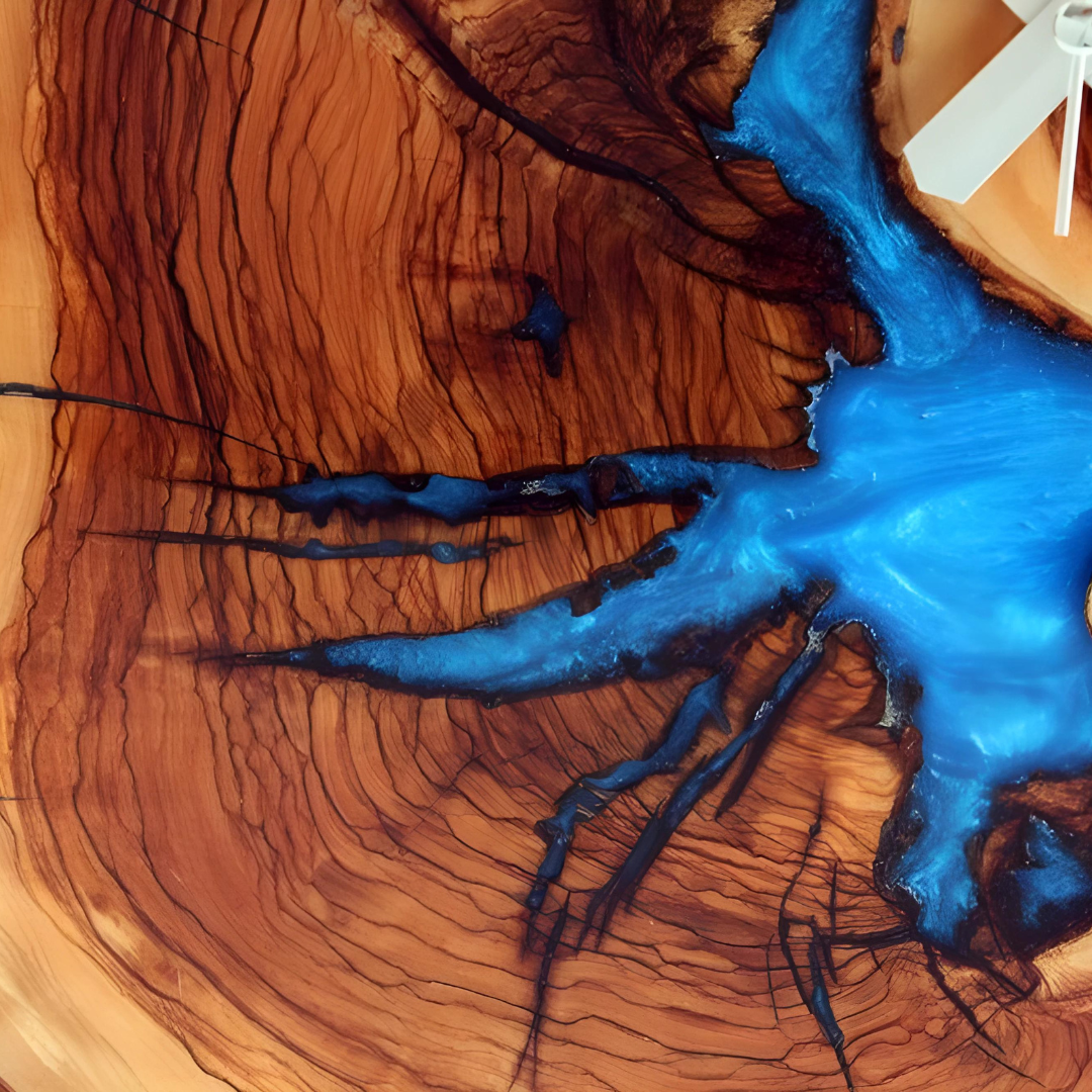 Blue Gem Resin Clock