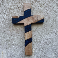 Blue Epoxy Faith Cross Sign thumbnail