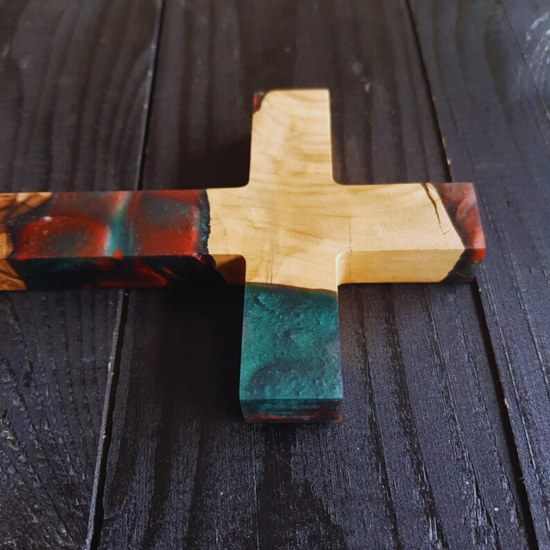 Epoxy Christ Cross Sign
