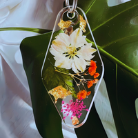Dried Flowers Resin Keychain thumbnail
