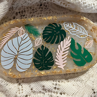 Tropical Leaf Jewelry Resin Tray thumbnail