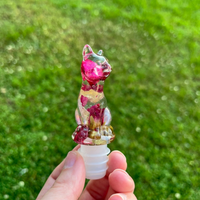 Rose Petal Cat Wine Stopper thumbnail
