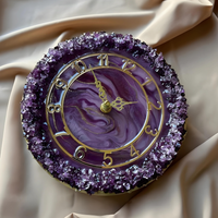 Eclectic Epoxy Geode Wall Clock thumbnail
