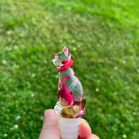 Rose Petal Cat Wine Stopper thumbnail