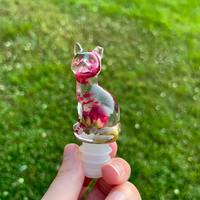 Rose Petal Cat Wine Stopper thumbnail