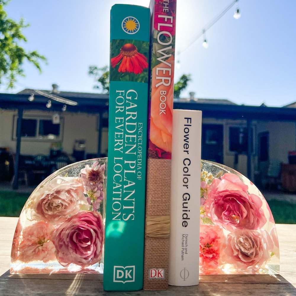 Bouquet Bliss Epoxy Bookends