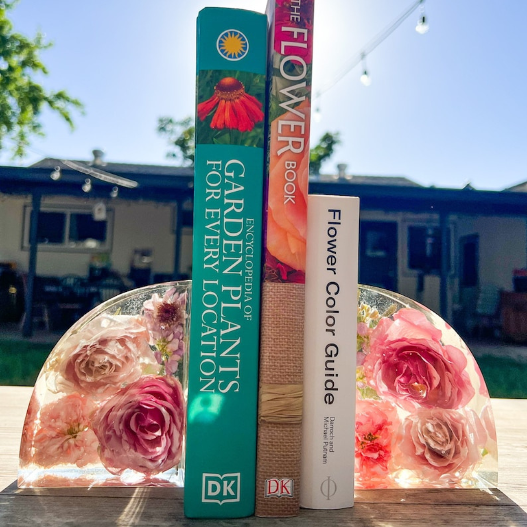 Bouquet Bliss Epoxy Bookends