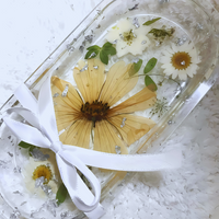 Yellow Ivory Flower Epoxy Resin Dish thumbnail