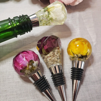 Dried Rose Bottle Resin Stopper thumbnail