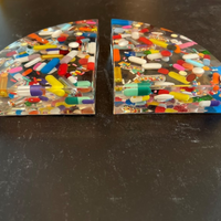 Pill-Preserved Epoxy bookends. thumbnail