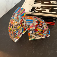 Pill-Preserved Epoxy bookends. thumbnail