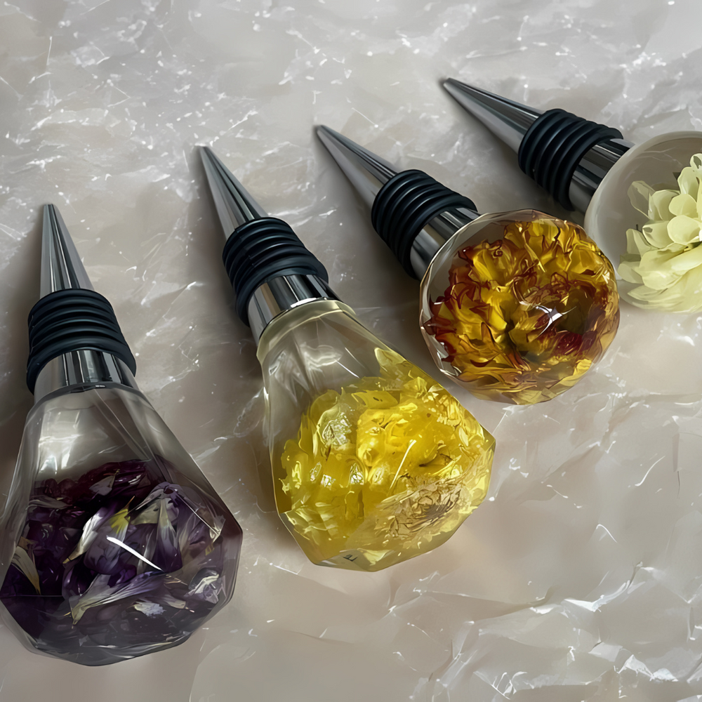 Rose Buds Epoxy Resin Stopper