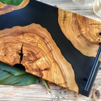Matte Black Olive Wood Tray thumbnail