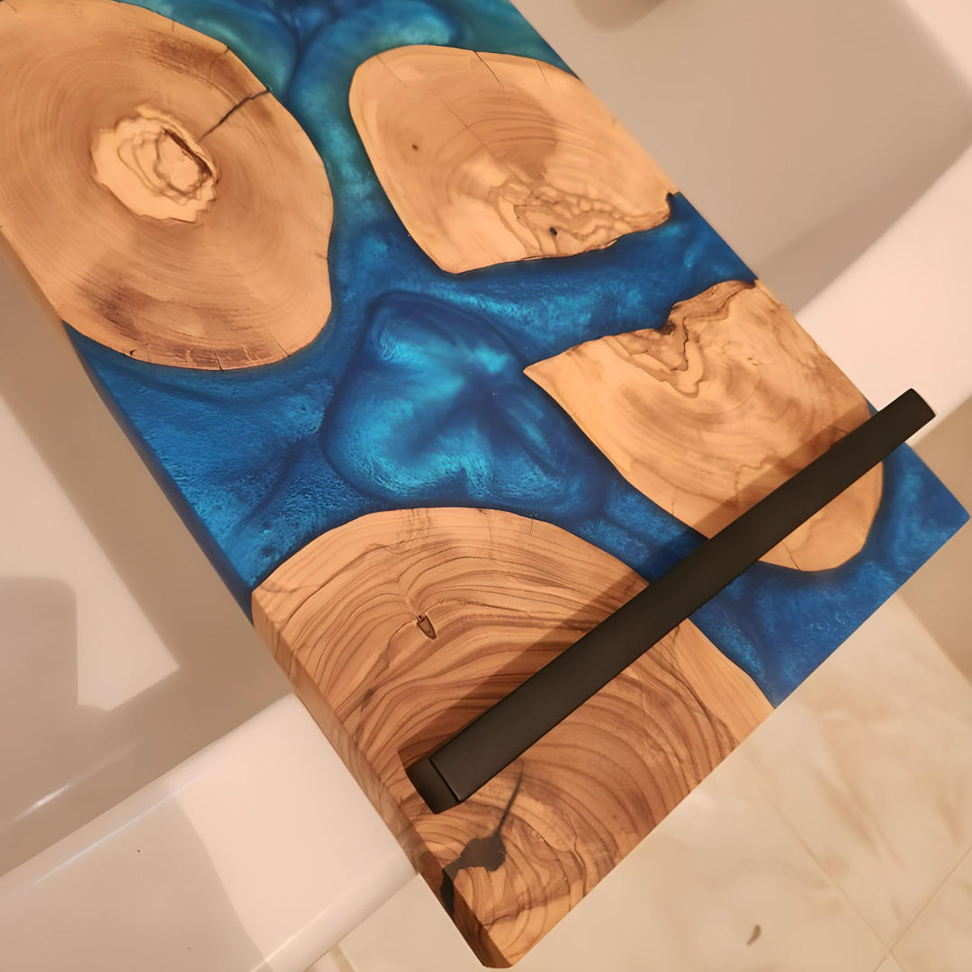 Live Edge Epoxy Bathtub Trays