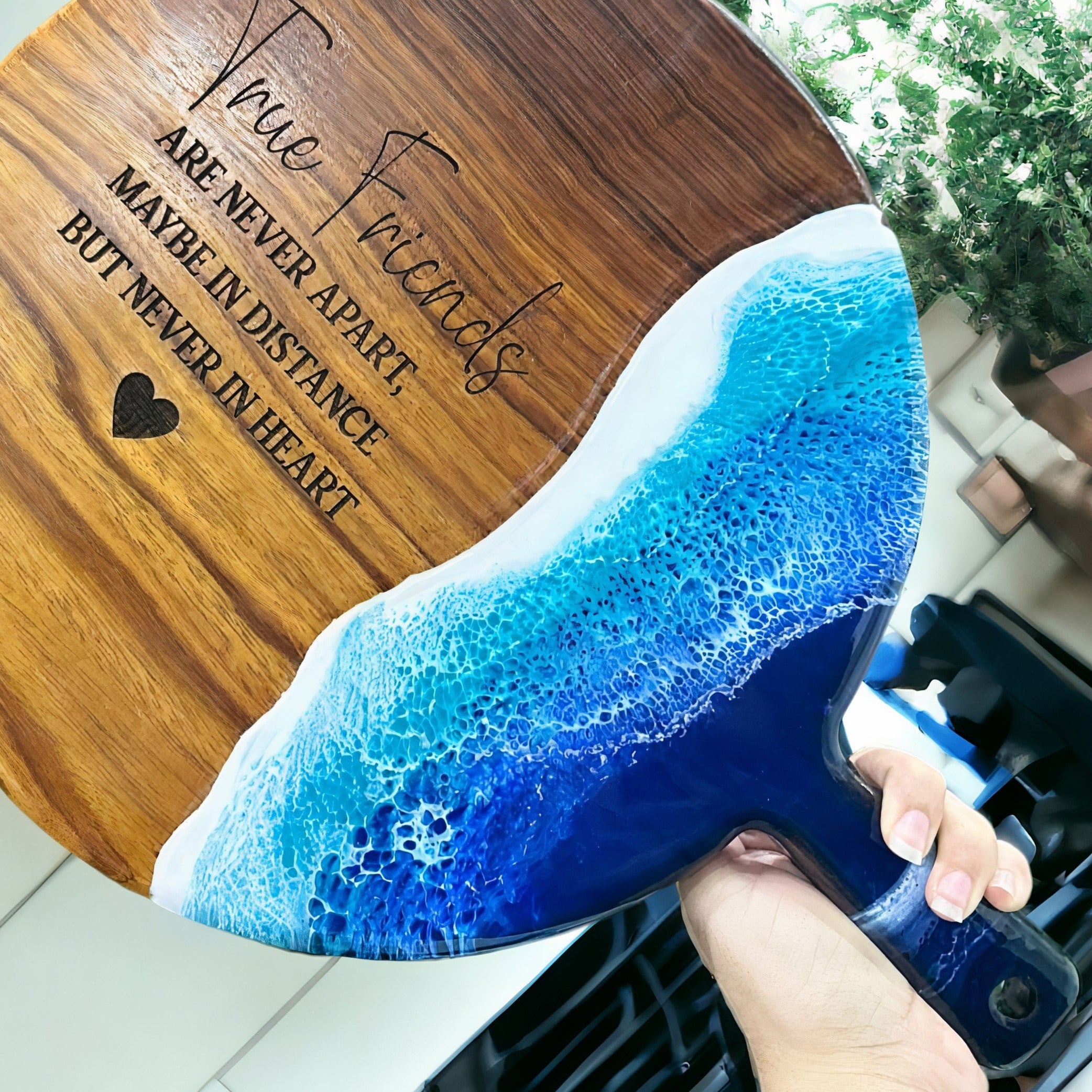 Epoxy Personalized Ocean Cutting Board