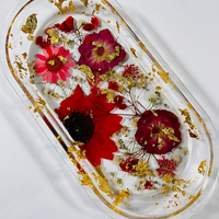 Yellow Ivory Flower Epoxy Resin Dish thumbnail