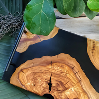Matte Black Olive Wood Tray thumbnail