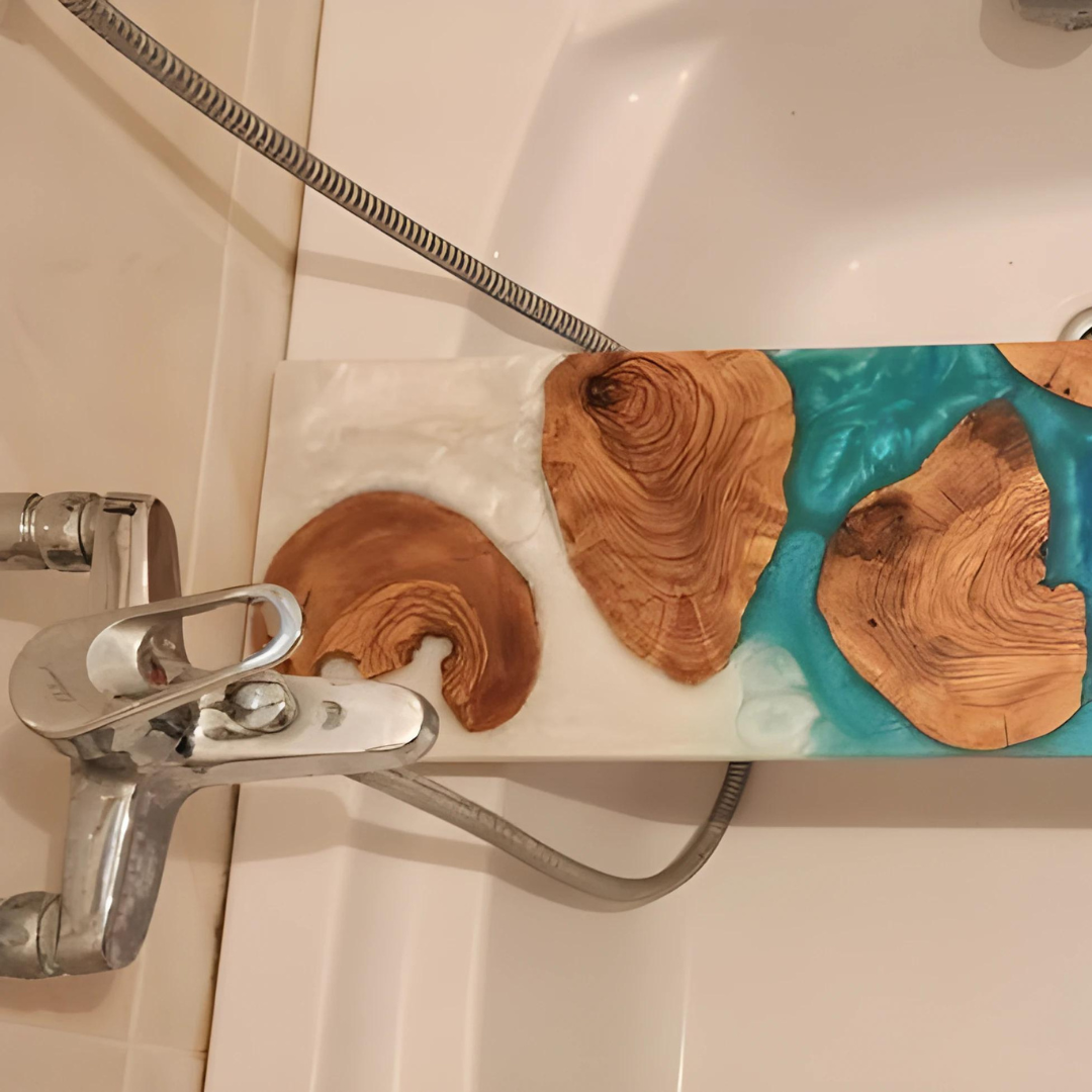 Live Edge Epoxy Bathtub Trays