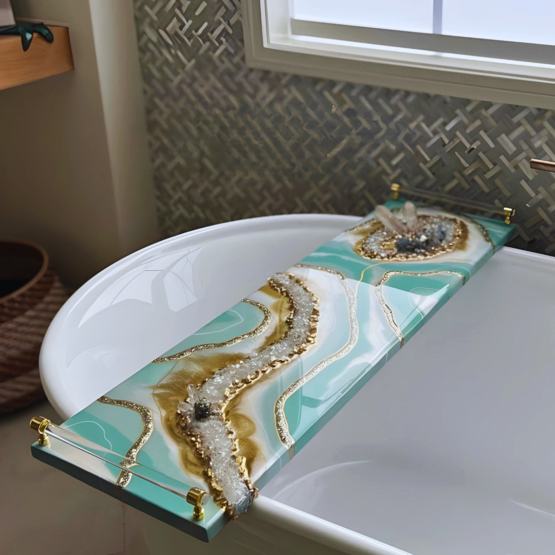 Geode Epoxy Bathtub Trays