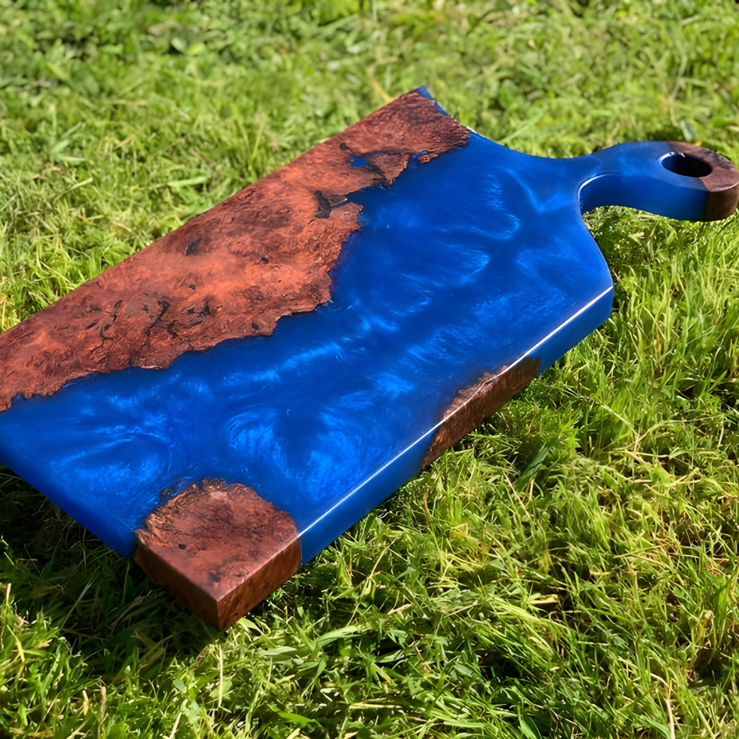 Deep Blue Sea Resin Cutting Board
