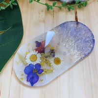 Natural Flower Blue Epoxy Tray thumbnail