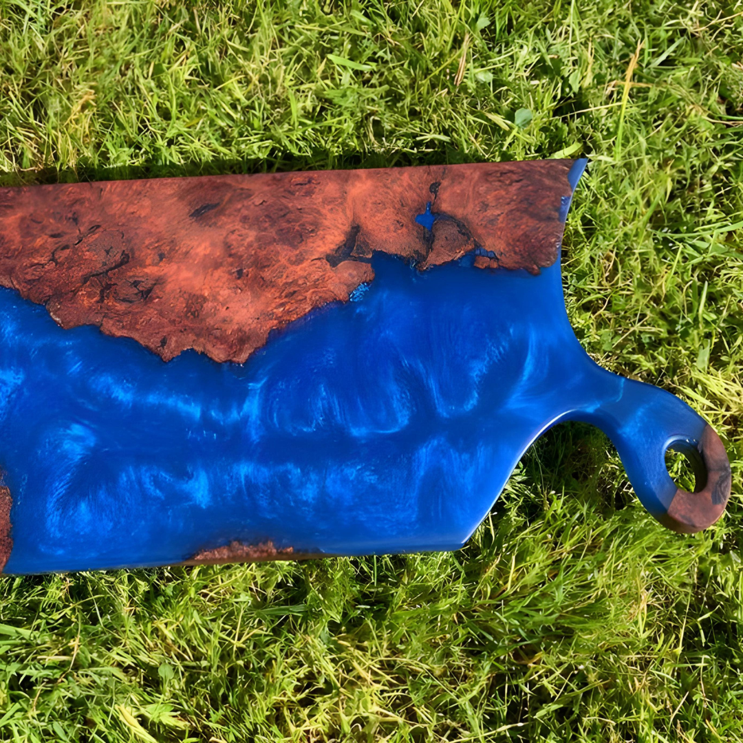 Deep Blue Sea Resin Cutting Board