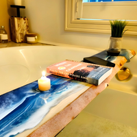 Beach Theme Epoxy Bathtub Tray thumbnail