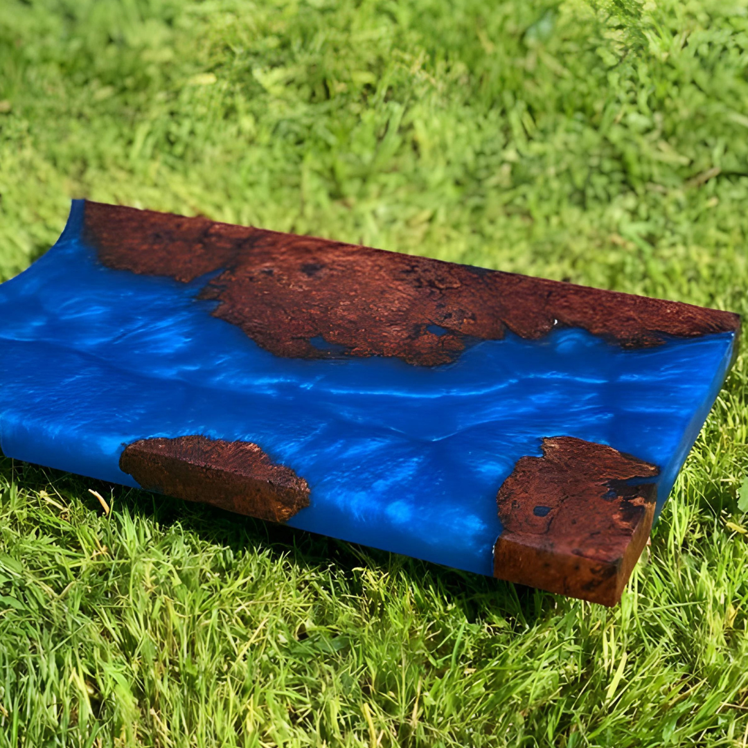 Deep Blue Sea Resin Cutting Board